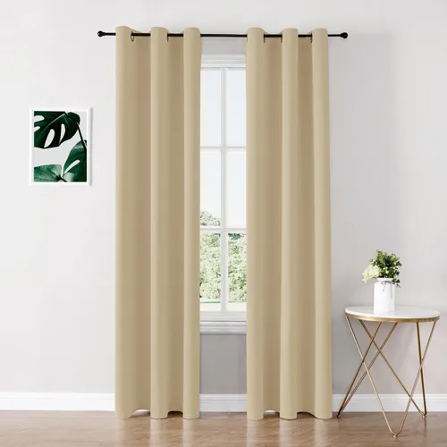 Miniatura 76 de ChrisDowa - Cortinas de cenefa pequeñas para cocina, cortinas cortas con ojales y aislamiento térmico para oscurecer la sala y habitación