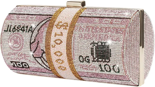 Bolso de mano de diamantes de imitación para mujer, bolso de noche de cristal, bolso de dinero con diamantes brillantes para bodas y fiestas