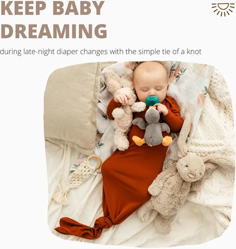Miniatura 2 de Vestido de bebé extra alto, viscosa súper suave de bambú recién nacido para bebé niña y niño