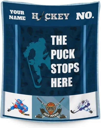 Miniatura 13 de Regalos de hockey - Manta de hockey sobre hielo para niños - Mantas para niños pequeños para niñas - Mantas suaves y mullidas de 30"x40" para niños