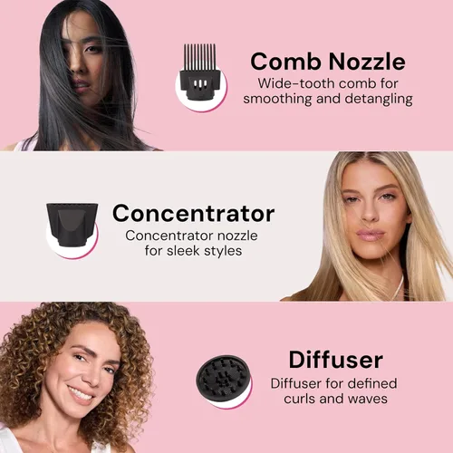 Miniatura 6 de L'ANGE HAIR PowerStyle Turbo - Secador de pelo iónico Secador profesional de 1875 vatios con difusor y concentrador Múltiples ajustes de calor