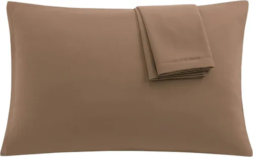 Miniatura 26 de uxcell Paquete de 2 fundas de almohada de microfibra suave serie 1800 con cremallera estándar (20 x 26 pulgadas), color dorado
