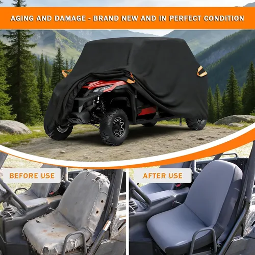 Miniatura 5 de UTV Cover Waterproof Heavy Duty for CFMoto UForce 800 2014-2020, 2-6 Seater All Weather Side by Side Cover Outdoor Storage All-Season Dust Protection