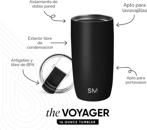 Miniatura 2 de Simple Modern Taza de Café de Viaje Tumbler con Tapa Abatible Reutilizable Aislada de Acero Inoxidable Cold Brew Taza de Café Helado Termo