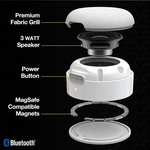 Miniatura 7 de Scosche BoomBottle MS MagSafe - Altavoz magnético Bluetooth IP67, resistente al agua, altavoz inalámbrico Bluetooth portátil para bicicletas