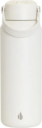 Miniatura 59 de Elemental Botella de agua aislada de 24 onzas con popote, botellas de agua con núcleo de acero inoxidable 100% a prueba de fugas para viajes, Beige