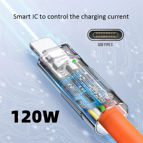 Miniatura 6 de cablecc Tipo A USB-A a USB-C Silicona Líquida Ultra Suave 120W Power USB2.0 Datos Cable Naranja Carga Rápida para Computadora Portátil Tableta