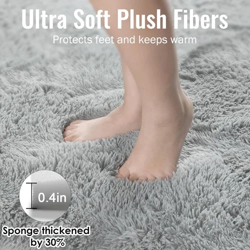 Miniatura 2 de PAGISOFE Alfombras de Área Ultra Suaves y Esponjosas para Dormitorio de Niños Varones, Alfombras Plateadas para Habitación de Niños, Alfombra