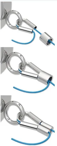 Miniatura 3 de Adabele - Protector de hilo de alambre resistente al deslustre, 50 unidades, chapado en plata de ley (agujero de 1.6 ft/0.02 pulgadas)