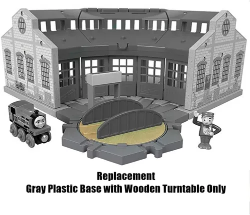 Miniatura 4 de Pieza de repuesto para cobertizos de madera Tidmouth de Thomas & Friends - GGG72 ~ Base de plástico gris con tocadiscos de madera