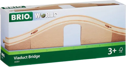 Miniatura 5 de Brio 33772 Paquete especial de rieles 50 piezas de pistas de madera y accesorios de tren para niños de 3 años en adelante y puente de viaducto