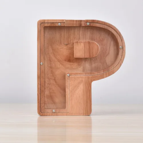 Miniatura 24 de Alcancías con nombre personalizado para niños, alcancía de letras personalizadas, banco de dinero del alfabeto de madera, regalos para niños