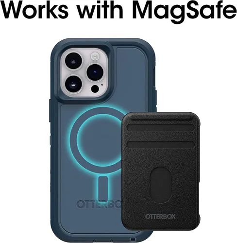 Miniatura 2 de OtterBox Defender XT - Funda sin pantalla con MagSafe para iPhone 14 PRO (solamente), embalaje no minorista, océano abierto, antimicrobiano Cristal