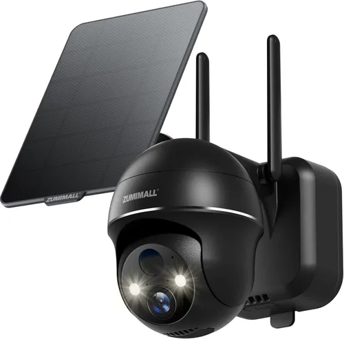 Miniatura 15 de ZUMIMALL Cámaras de seguridad solar 2K inalámbricas para exteriores, paquete de 4, cámaras solares para seguridad del hogar con vista de 360°