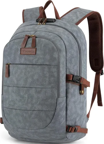Miniatura 20 de Tzowla, mochila de viaje de negocios para computadora portátil de 15,6 a 17,3 pulgadas para mujeres, hombres y para regalar, A-Negro