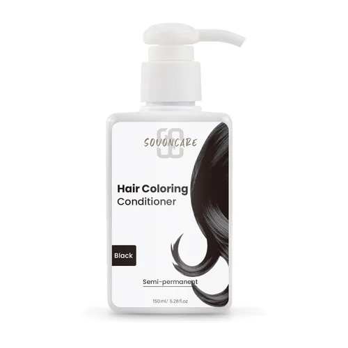 Miniatura 8 de SOVONCARE Acondicionador Depósito de Color para el Cabello, Tinte Semi-Permanente Negro para Cabello Teñido, 5.28 OZ, Resultados Vibrantes en 10