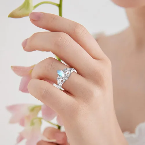 Miniatura 6 de YFN Anillo de turmalina negra de plata de ley, anillos de cristal negro, joyería curativa, protección espiritual, regalos para mujeres y niñas