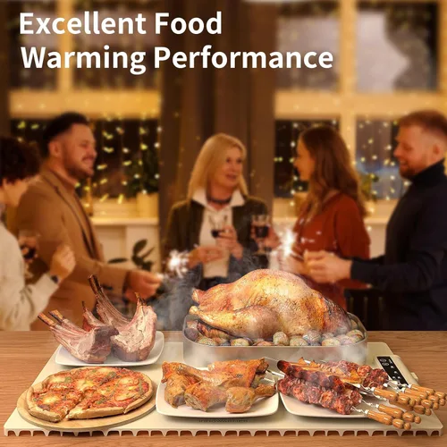 Miniatura 7 de Esterilla de Calentamiento de Alimentos Eléctrica: Calentador de Alimentos de Silicona para Fiestas y Buffet, Almohadillas de Calentamiento Rápido