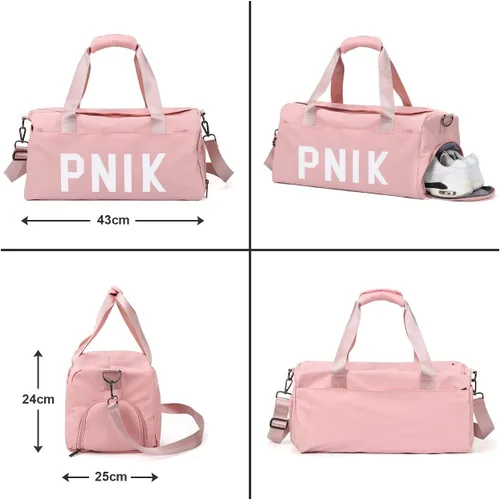 Miniatura 7 de Bolsa de viaje deportiva para mujer bolsa de viaje deportiva con bolsillo húmedo y compartimento para zapatos bolsa de fin de semana con bolsa