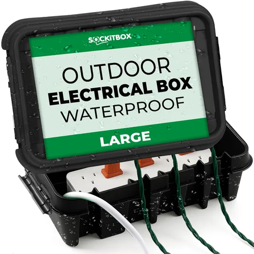 Miniatura 11 de SockitBoX Caja Eléctrica Original para Exteriores Impermeable - Pequeña Cubierta de Cable de Extensión para Exteriores con 6 Entradas de Cable