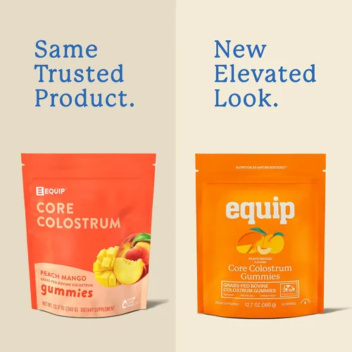 Miniatura 2 de Equip Foods Core Gomitas de Calostro Bovino, Suplemento de Calostro Alimentado con Pasto Delicioso de 1g por Porción - Salud Intestinal, Inmunidad