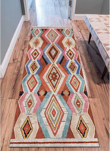 Alfombra larga para pasillo, alfombra de interior y exterior, fácil de limpiar, antideslizante, tapete lavable de 23.6 in/31.5 in/39.4 in/47.2 in de