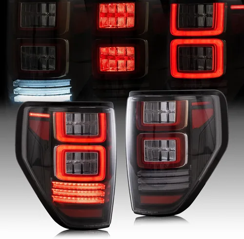 YUANZHENG Luces traseras LED rojas de señal de giro – Compatible con Ford F150 Pickup 2009-2014 con luces de marcador de marcha/freno/marcha