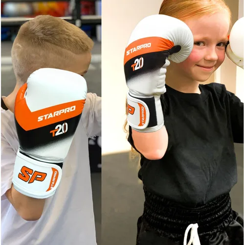 Miniatura 4 de Starpro Guantes de boxeo para niños, 4 onzas, 6 onzas, guantes de boxeo juveniles para niños y niñas, guantes juveniles para boxeo, artes marciales
