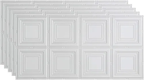 Miniatura 19 de FASÄDE Panel de techo decorativo de vinilo para retrato en blanco mate (muestra de 12 x 12 pulgadas)
