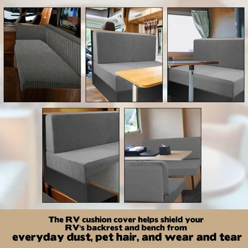 Miniatura 3 de Fundas de sofá de autocaravana, fundas para muebles de caravana, funda de sofá para caravana, funda de muebles de caravana, color gris