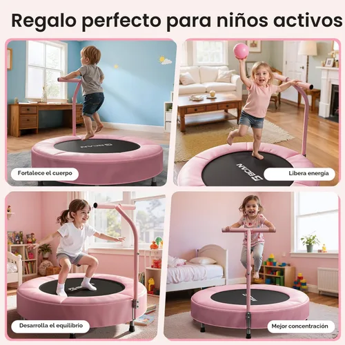 Miniatura 5 de BCAN SP1 36'' Toddler Trampoline, ASTM Certified - Kids Trampoline for Ages 1-6, Foam Handle & Safe Thickened Cover, Mini Trampolines for Kids