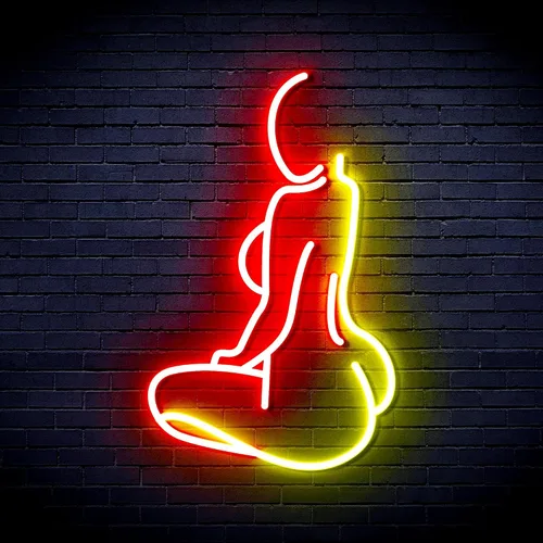 Miniatura 12 de ADVPRO Señora Back Shape Flex Silicone LED Neon Sign - Azul - st16s32-fnu0267-b