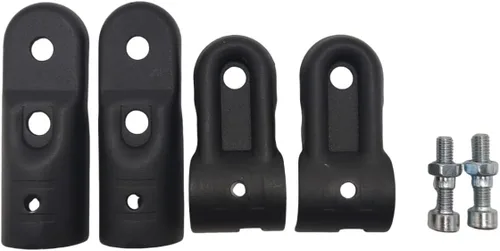 Miniatura 5 de 4 abrazaderas negras ajustables de 2 vías, aptas para tubos de acero de 1 pulgada (1.000 in) de diámetro exterior, abrazaderas de valla de eslabones