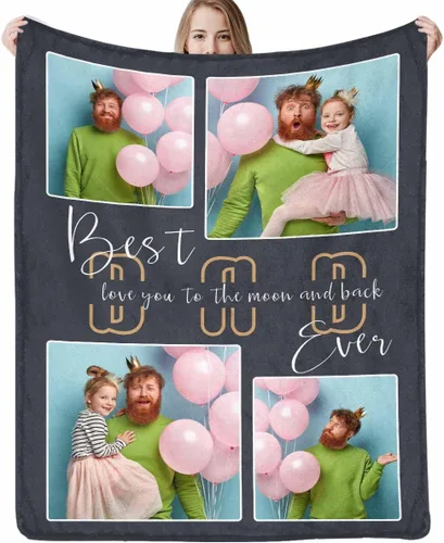 Miniatura 16 de D-Story Manta personalizada con fotos, texto, Manta personalizada con imagen, texto o fotos para mejores amigas, hermanas, regalos para cumpleaños