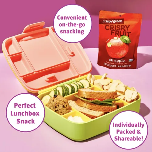 Miniatura 6 de Fruta liofilizada natural Crispy Green, manzana de una sola porción, sin azúcar añadida, 0.53 onzas (paquete de 12)