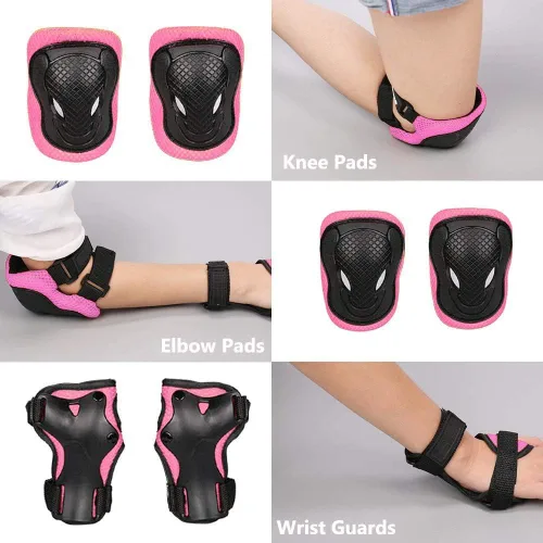 Miniatura 2 de Casco ajustable para niños de 3 a 16 años, niños pequeños, niños y niñas, equipo de protección con rodilleras, coderas y muñequeras para múltiples 1