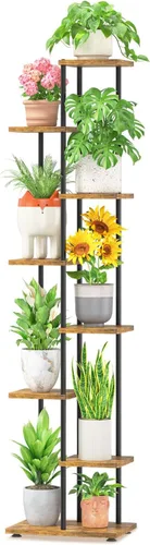 Miniatura 20 de LASZOLA Soporte Negro de Madera de 5 Niveles para Plantas de Interior para Macetas Más Grandes de Servicio Pesado, Estantes Verticales Resistentes