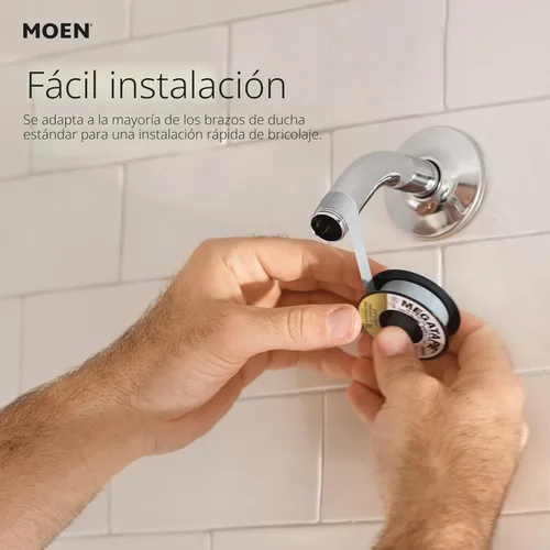Miniatura 4 de Moen Engage 26112 - Cabezal de ducha de mano cromado Magnetix de seis funciones de 5.5 pulgadas de ancho con manguera y sistema de acoplamiento Cromo