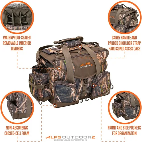 Miniatura 7 de ALPS OutdoorZ Bolsa de lona flotante Deluxe - Bolsa de caza impermeable, con divisores removibles, funda para termo y correa para el hombro acolchada