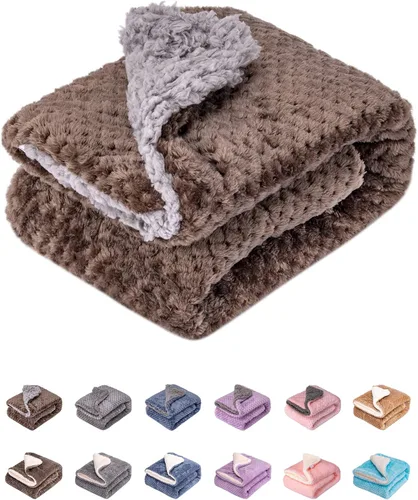 Miniatura 27 de Manta mullida o manta mullida para bebé niña o niño, suave y cálida y acogedora manta de vellón coral para bebé, bebé o recién nacido, manta