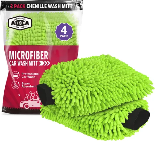 Miniatura 12 de AIDEA Manopla de Lavado de Coche de Microfibra-2PK, Sin Rayones y Sin Pelusas, Manopla de Lavado de Microfibra Chenille Premium-Azul Tamaño Regular