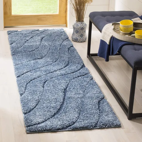 Miniatura 23 de SAFAVIEH Colección Florida Shag - Alfombra de acento de 2'3" x 4', color crema y beige, sin desprendimiento y de fácil cuidado, 1.2 pulgadas