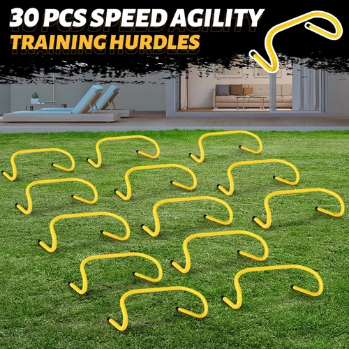 Miniatura 6 de Wettarn 30 obstáculos de velocidad de 6 pulgadas, obstáculos de entrenamiento de agilidad, obstáculos pliométricos de práctica de agilidad