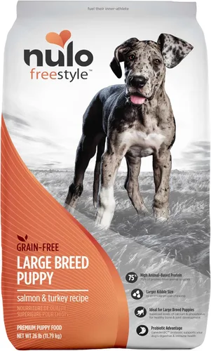 Nulo Freestyle - Alimento para cachorros de raza grande, salmón y pavo, alimento seco sin granos para cachorros, croquetas naturales, altas en
