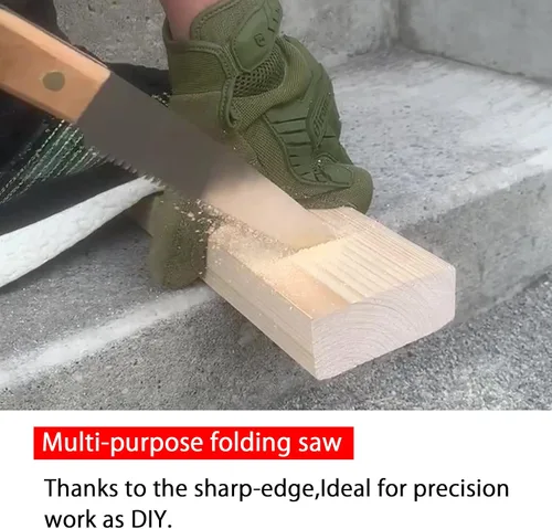 Miniatura 5 de KAKUGEN JAPAN Sierra plegable con mango de madera natural Japón hecho dientes ligeros con borde de cuchillo