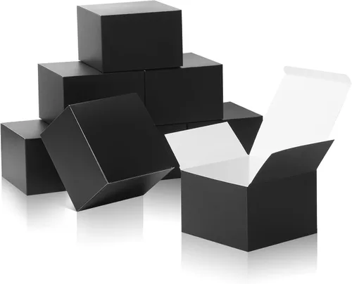 Miniatura 18 de COTOPHER 100 cajas de regalo pequeñas, cajas de regalo de 2 x 2 x 2 pulgadas, cajas de regalo de papel con cintas, caja de dulces para recuerdos