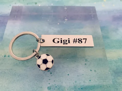 Miniatura 8 de Personalized Engraved Soccer Keychain, Custom Unisex Stainless Steel Soccer Gift, Soccer Jewelry, Gift for Boy and Girl Soccer Players