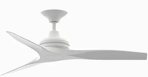 Miniatura 44 de Fanimation Spitfire - Ventilador de techo de 3 aspas, 12 pulgadas de alto y 48 pulgadas de ancho, acabado negro, color hoja de madera de whisky