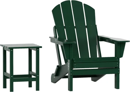 Miniatura 25 de WO Home Furniture - Juego de 3 sillas plegables para exteriores, mesa auxiliar, resistente a la intemperie y a los rayos UV, para césped, jardín