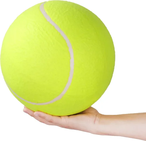 Miniatura 2 de Pelota de tenis grande para perros, pelotas de tenis gigantes inflables de 9.5 pulgadas, juguetes grandes para mascotas para deportes al aire